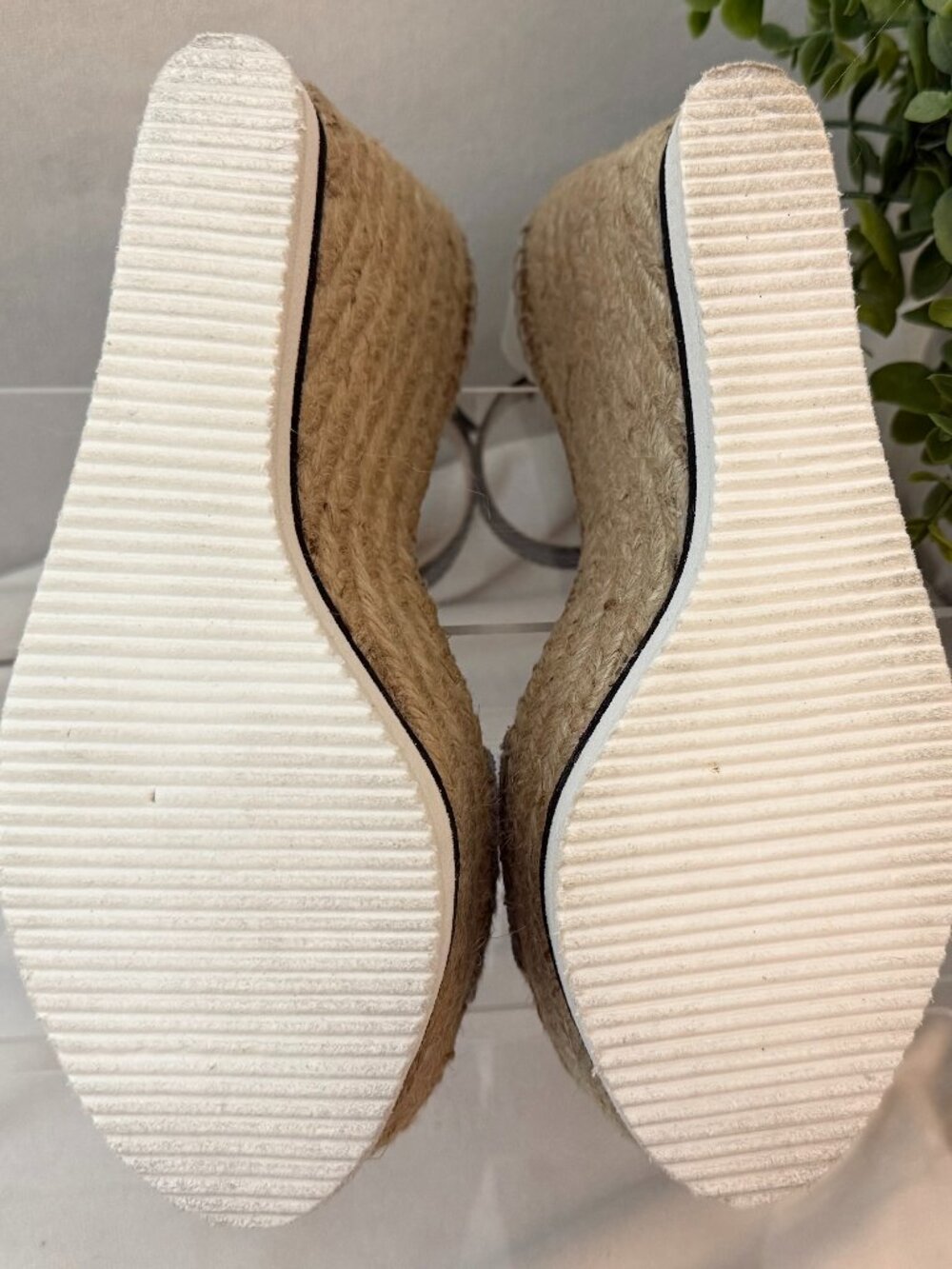 See by Chloé Denim Leather Espadrille Platform Wedge Sandals 37 - Picture 7 of 10